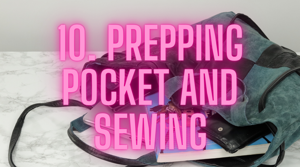 Free Online Bag Making Course 10. Prepping Pocket And Sewing RJ Leather Studio