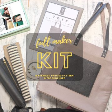 The Charlie Tote Bag KIT - Leather Bag making Kit for Domestic Sewing Machines £119