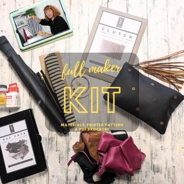 The Arthur Clutch Bag KIT - Leather Bag making Kit for Domestic Sewing Machines £65
