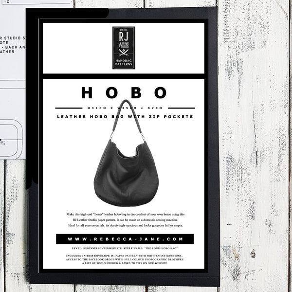 "The Louis " Leather Hobo - PDF Download Template & PDF Full Colour Brochure - £9.99