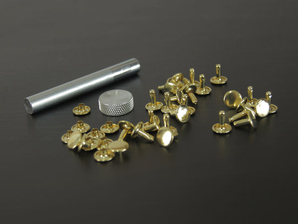 Rivet Setting Tool + 100 x Double Capped Rivets 10mm